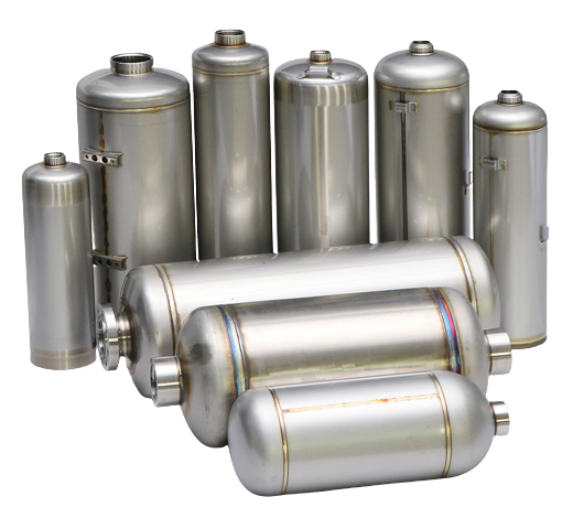 Stainless steel pressure vessel with custom connections